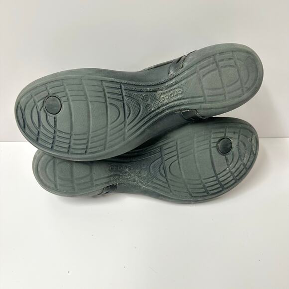 Crocs Isabella t-strap jelly comfort sandal in black women's size 10 - Picture 11 of 13